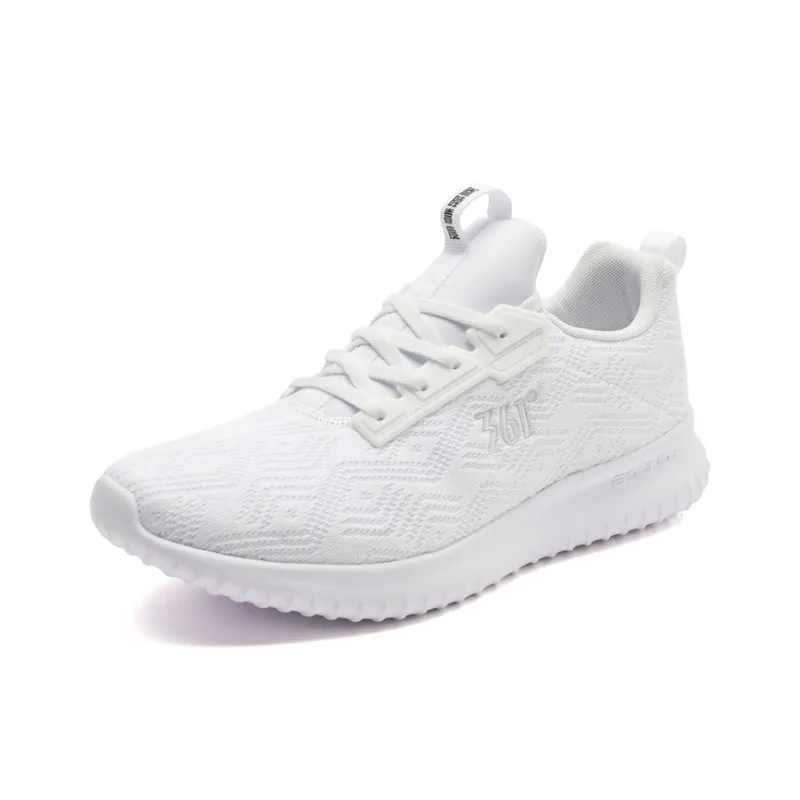 361° Cushioning Anti Slip And Wear Resistant Low Top Running Shoes Men's White-2