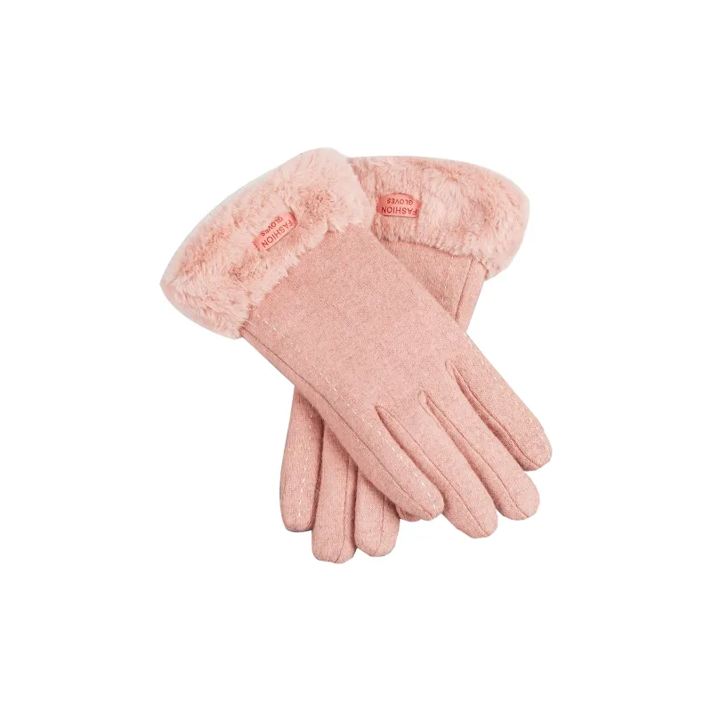 Shanghai Story Wool Blend Knit Gloves Women's-0