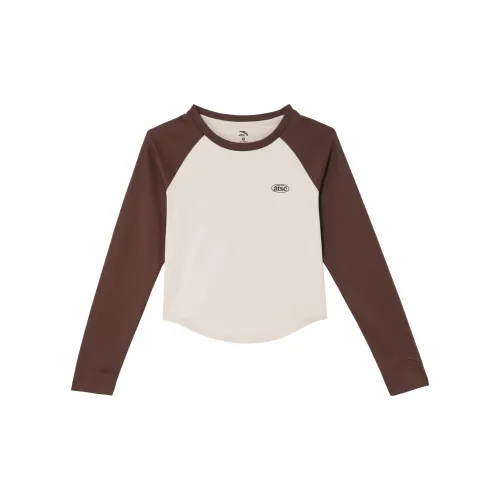 ANTA Life Collection T-Shirts Women's Jade Gray/Tea Brown