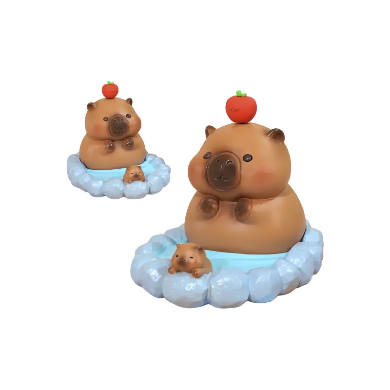JOYAL Phone Stands Bubble Bath Kapibara Resin Ornament Cute Cartoon Lazy Person Desktop Streaming Tool Flat Swipe Drama-5