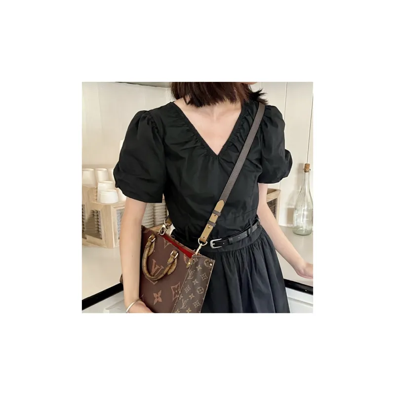 DuPont Paper Nylon Small Size Liner Tote With Storage Compartment Bag Insert And Accessories Strap Women's-4