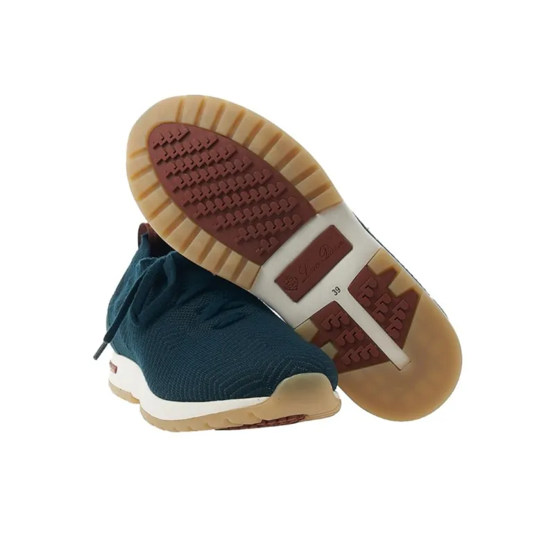 Loro Piana Abrasion Resistant Low Top Casual Shoes Men's Cyan-4