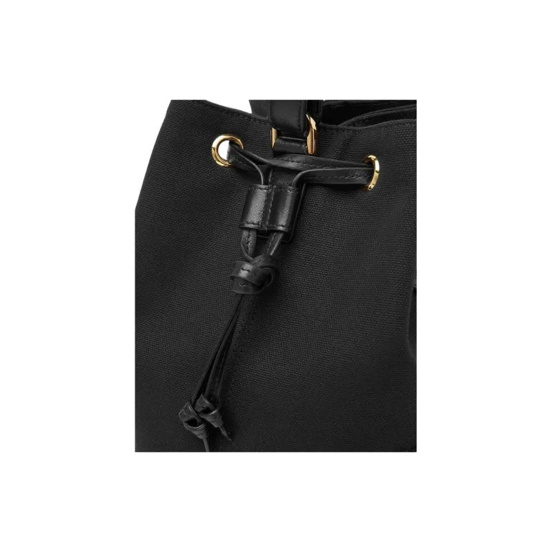 VERSACE La Medusa Cotton Bucket Bags Shoulder Bag Crossbody Bag Handbag Women's Black-4