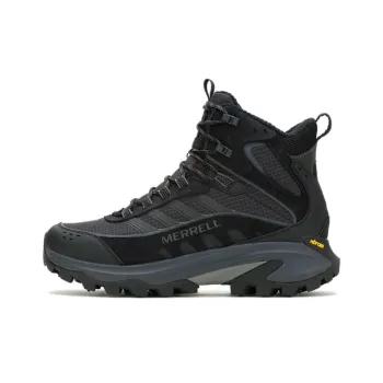 MERRELL Slip Resistant Waterproof Mid Top Hiking Shoes Men's Black