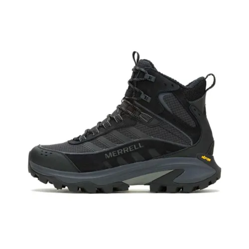 MERRELL Slip Resistant Waterproof Mid Top Hiking Shoes Men's Black