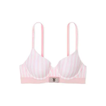 Victoria's Secret 24 Big Show Collection Bra Women's Pink White Stripes