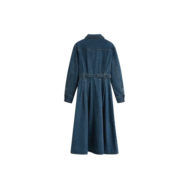 Inman x MILEI Long Sleeved Dresses Women's Blue-1