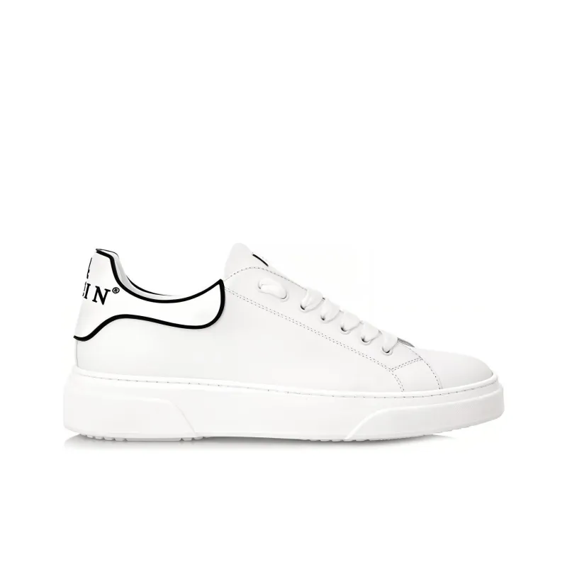 PHILIPP PLEIN Low Top Stylish Skateboarding Shoes Unisex White-1