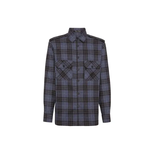 PHILIPP PLEIN Shirts Men Dark Blue