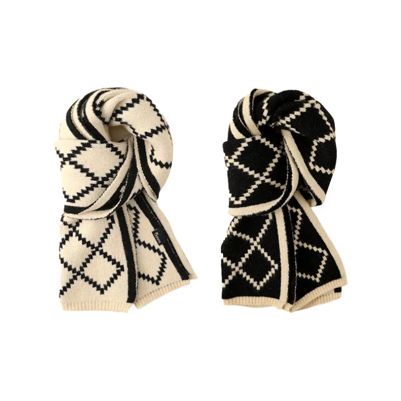 15 MINS Polyester Knit Scarves Women's-3