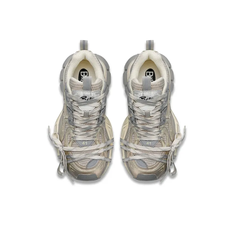 BASLS Bashe Series Lightweight Height Increasing Low Top Chunky Sneakers Unisex-9
