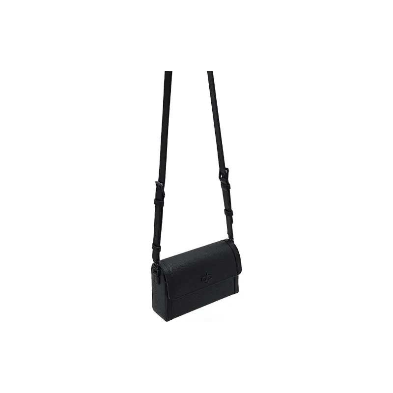 PEDRO Icon Series Top Grain Cow Leather Shoulder Bag, Crossbody Bag Trumpets Men's Black/Dark Umber-3