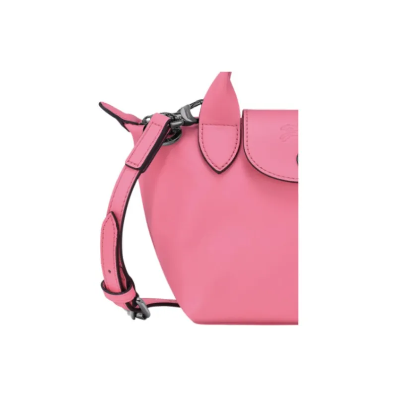 LONGCHAMP Le Pliage Xtra Cow Leather One Shoulder Handbags Mini Women's Flesh Pink-3