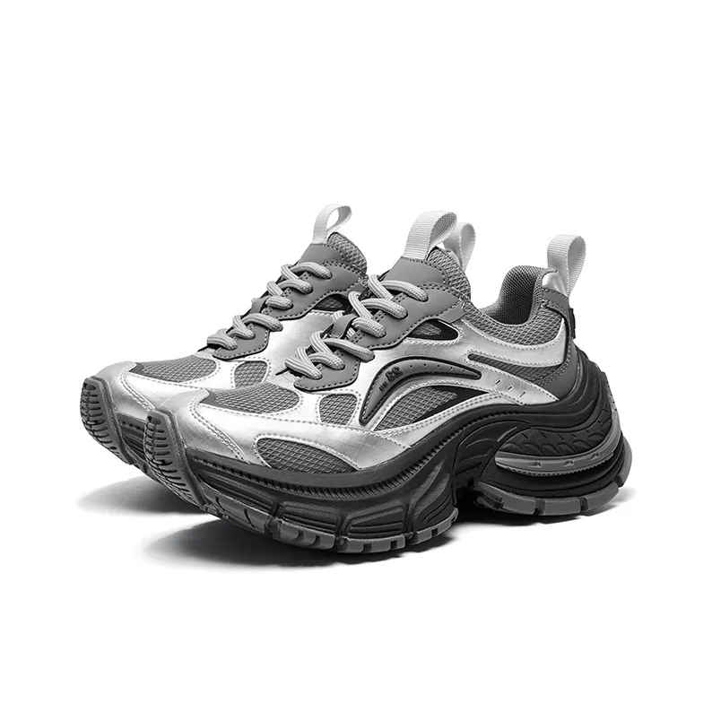 CHERYKALLY Cushioned Anti-Slip Wear-Resistant Lightweight Height Increasing Low-Top Chunky Sneakers Women's-1