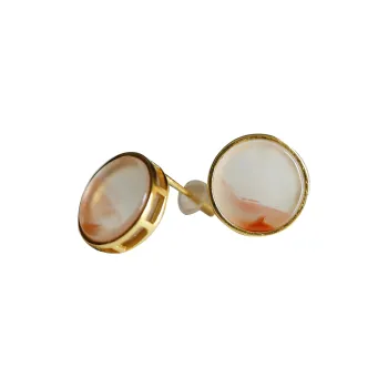 YUSHE Southern Red Agate Stud Earrings Women's
