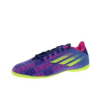 Adidas Messi Anti Slip Wear Resistant Soccer Shoes Unisex Blue Pink Yellow