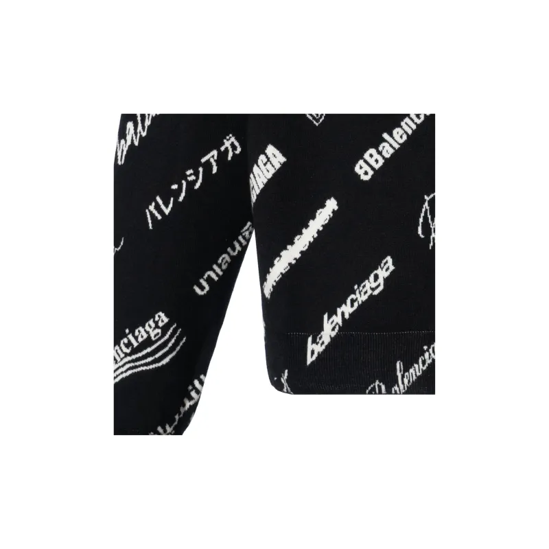 Balenciaga Logo Print Crewneck Sweater-9