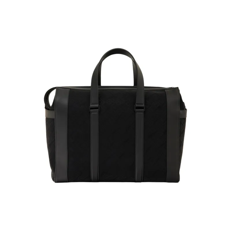 FERRAGAMO Cow Leather Portable Travel Bag Extra Large Men's Black-3