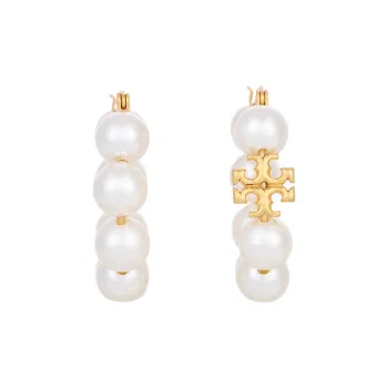 TORY BURCH Double T Motif Hoop Earrings