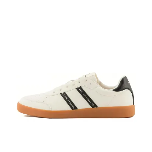 ARMANI EXCHANGE Logo-stripe Contrast-sole Trainers