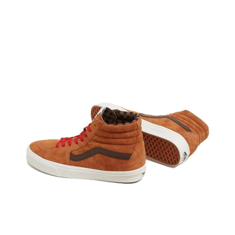 Sk8 Vans Hi 'Plaid Glazed Ginger Brown' Women's-3
