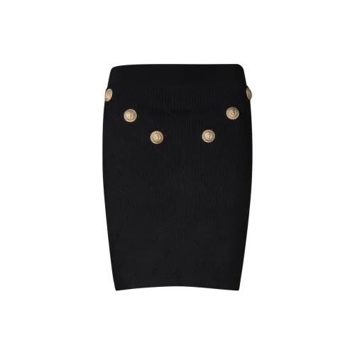 BALMAIN Casual Short Skirts Women's Black