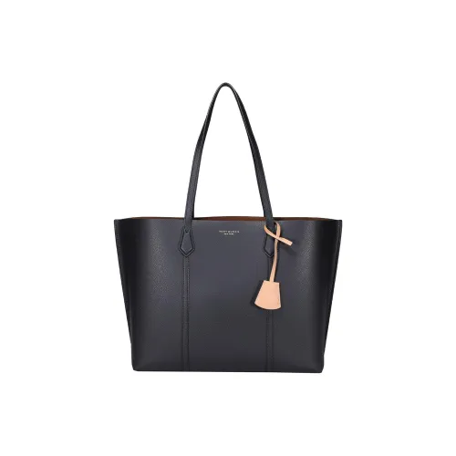 TORY BURCH Calfskin Tote Bag, Shopping Bag, Handbag Women's Black