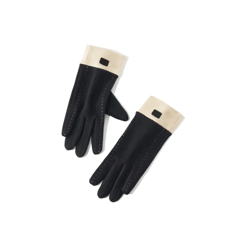 Shanghai Story Polyester Knit Gloves Women's 4 Colors-1