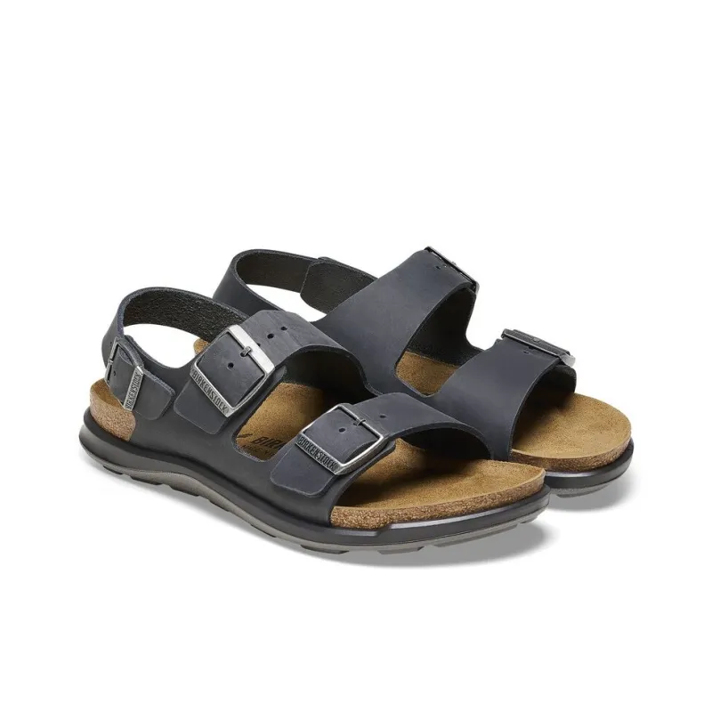 Birkenstock Milano Crosstown Beach Sandals Women's Black Narrow Fit-2
