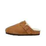 Brown Wool Lining Mules