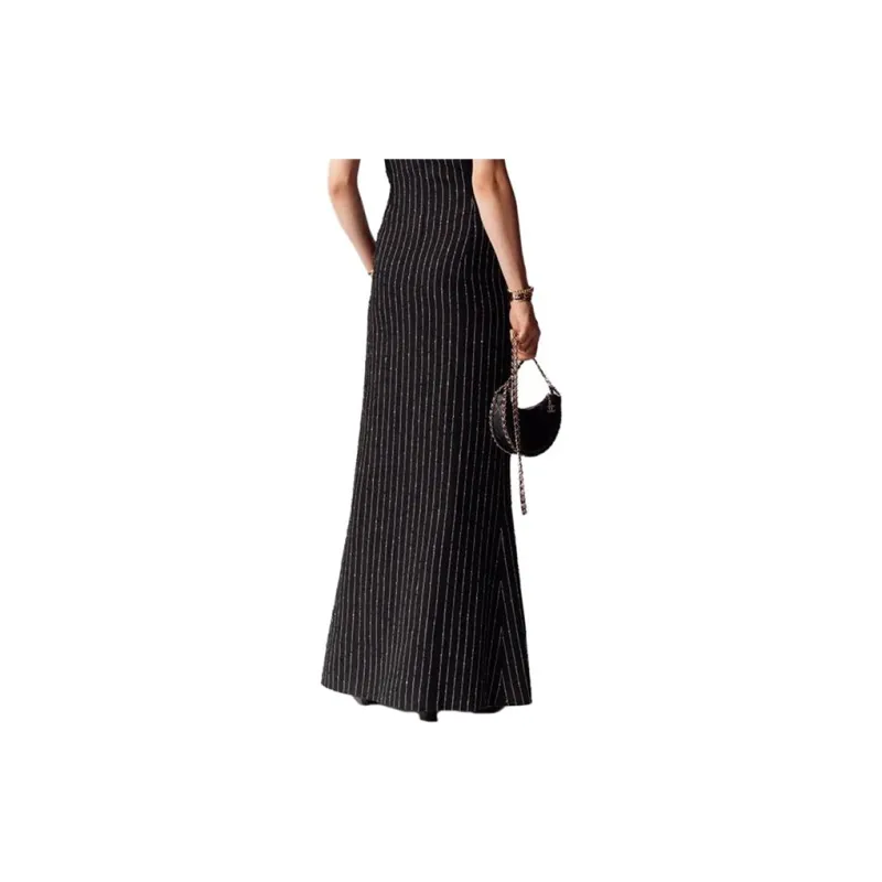 CHANEL Camisole Sleeveless Dress Women's Black-5