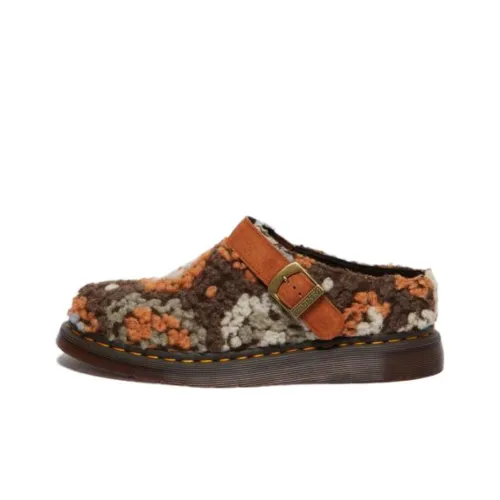 Dr.Martens Abrasion-Resistant Wrap-toe Slippers Unisex Orange Brown