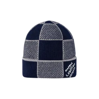 LOUIS VUITTON Wool Beanies Men's Marine Blue