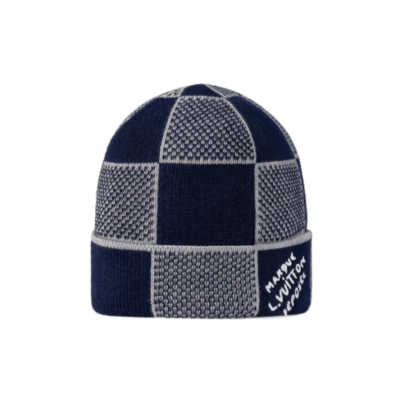 LOUIS VUITTON Wool Beanies Men's Marine Blue-0