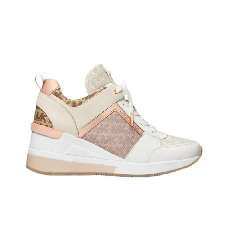 MICHAEL KORS Georgie High Top Athletic Shoes Women's White Pink-1