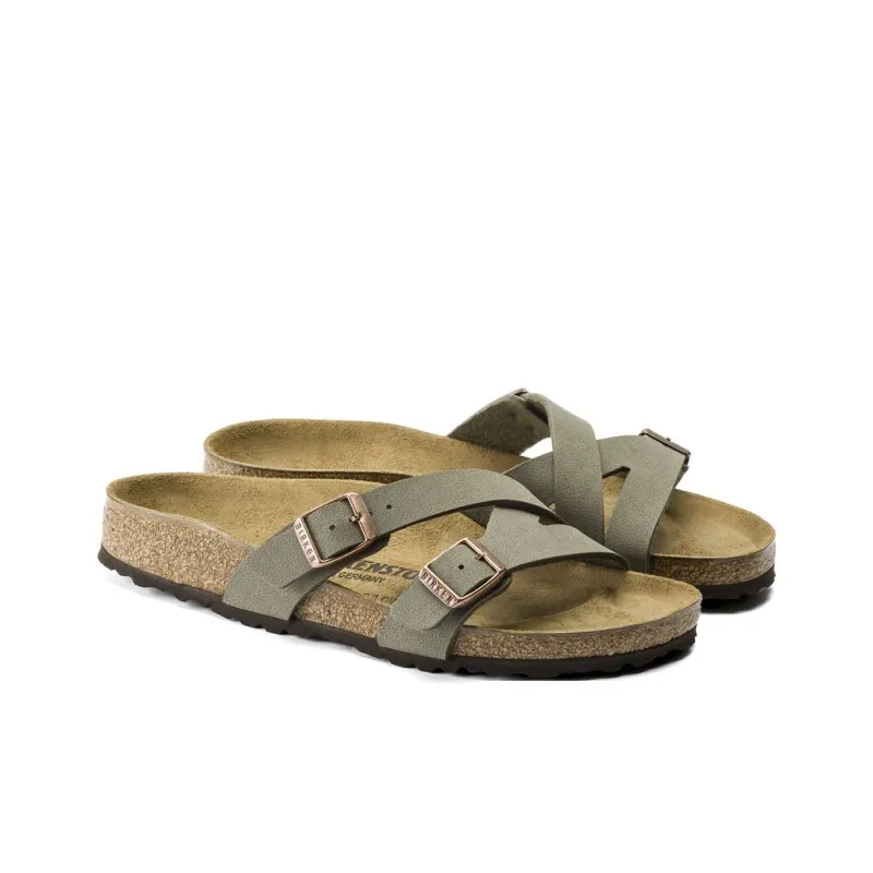 Birkenstock Yao EVA Slip-Resistant Slide Slippers Women's Lime Gray Regular-2