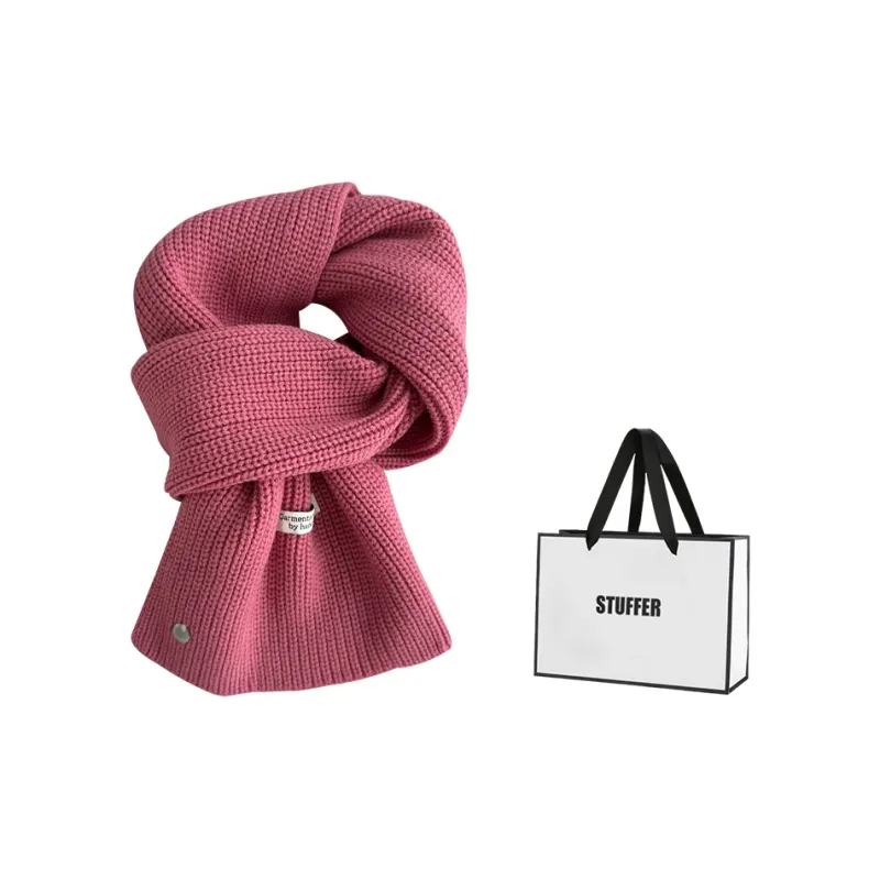 STUFFER 35% Wool Knit Scarves Unisex-6