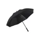 Straight Shaft Umbrella Fan Umbrella Vinyl Fabric--Black