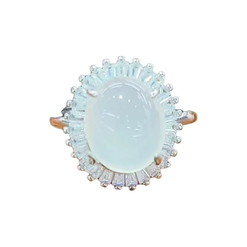 Grace Chalcedony Jade Rings Women's-4