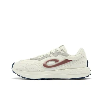 QIAODAN Anti Slip Wear Resistant Low Top Casual Shoes Men's White Red
