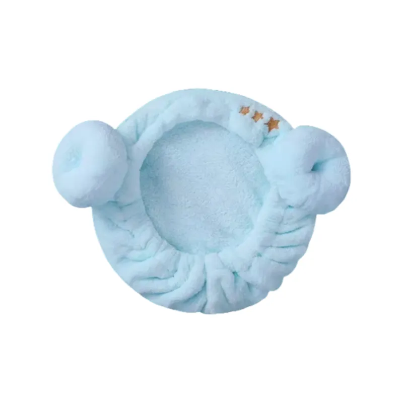 Drizzle Sheep Horn Bath Cap Solid Color-2