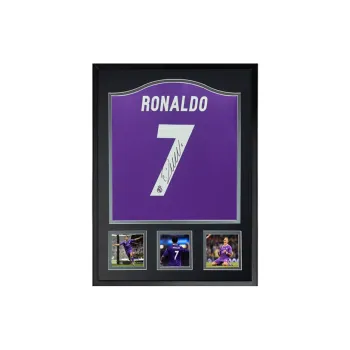 Three For Real Madrid Jersey Includes SA Certificate Framed Unisex