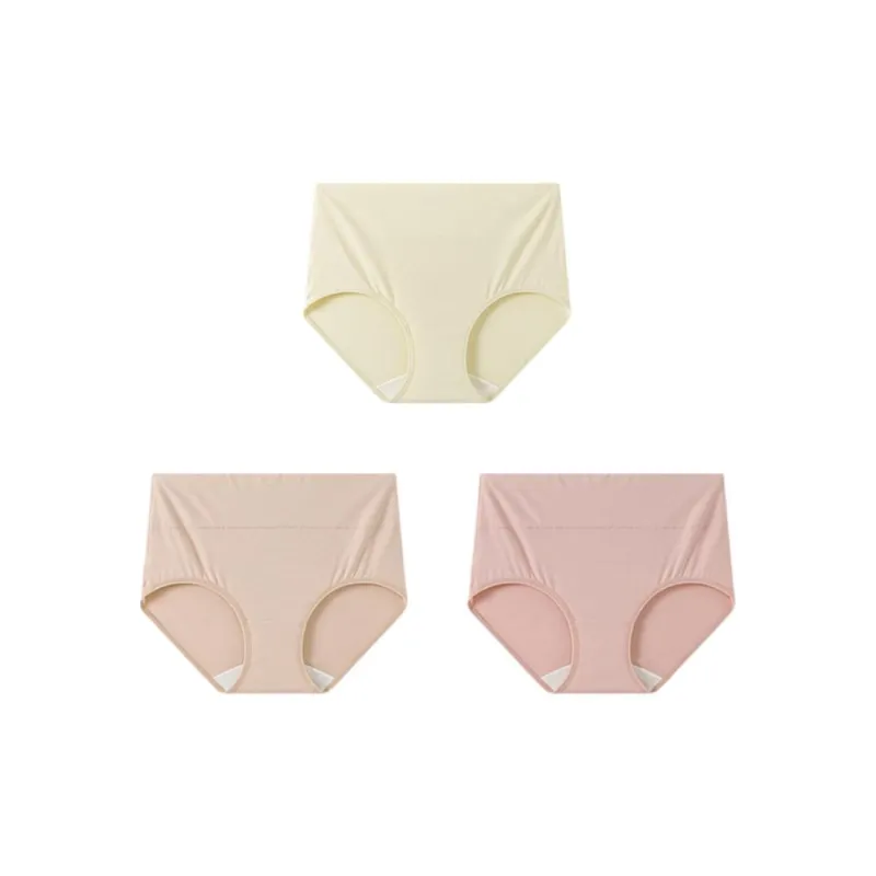 YOUNGYELL Antibacterial 100% Cotton Crotch Underpants Women's 3 Pack-0