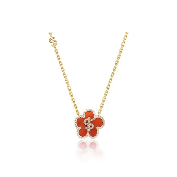 FANCI Spend Money Series Agate S925 Silver Necklace Women's
