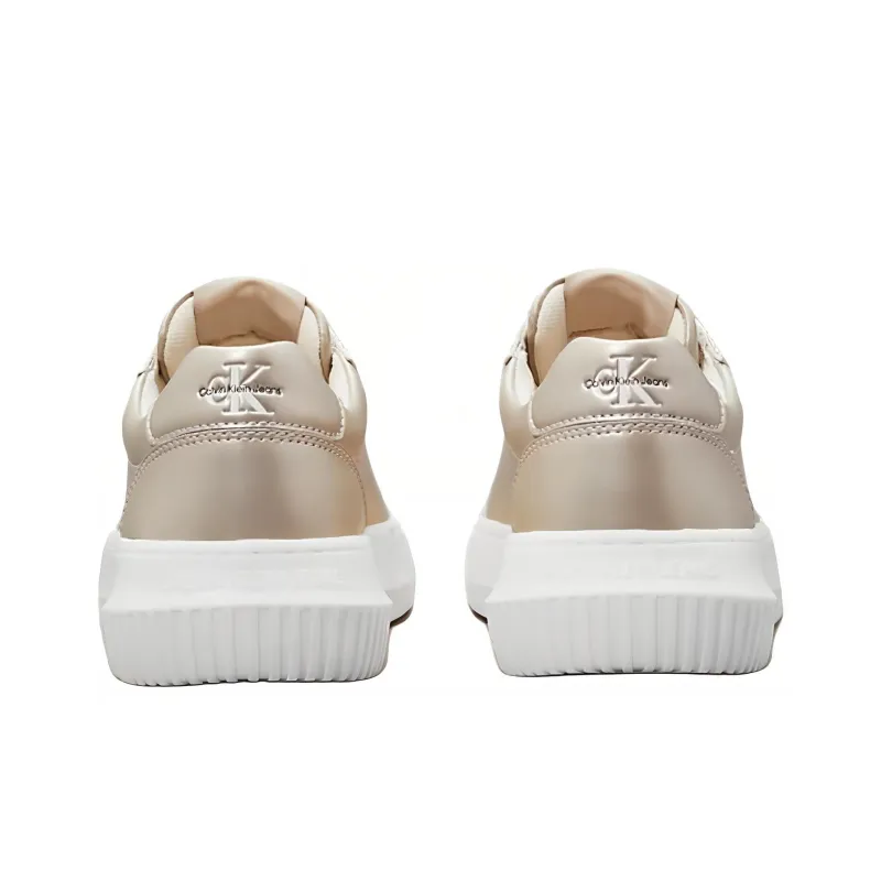 CALVIN KLEIN Low-Top Skateboard Shoes Women's Gold-4