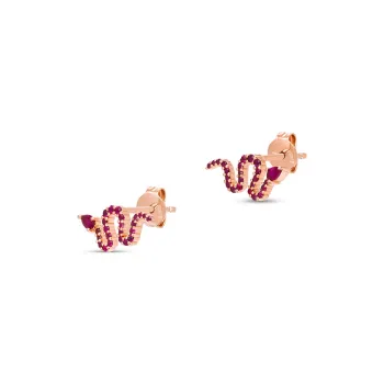 EMPORIO ARMANI Luxe Plus Stud Earrings Unisex Rose Red