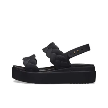 Crocs Brooklyn Strap Sandals 7.5cm Women's Black