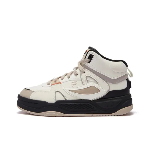FILA FUSION BANK II Slip Resistant High Top Skateboard Shoes Women's White Brown