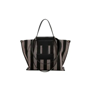 H YXIANG Canvas Tote Bag Shopping Bag Canvas Bag One Shoulder Handbag Women's Black