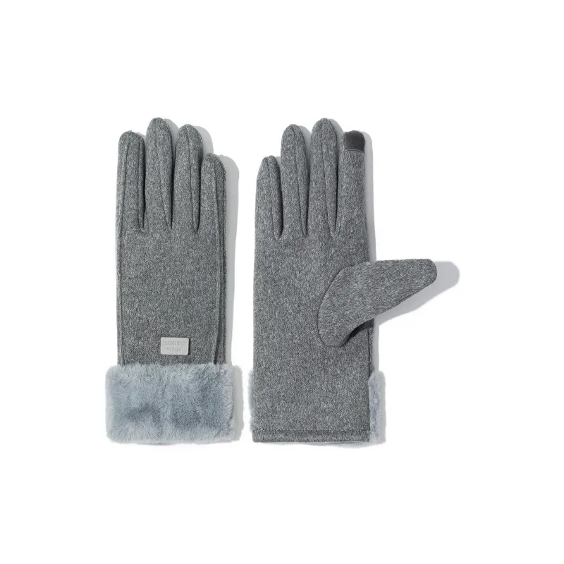 Shanghai Story Polyester Knit Gloves Women's 3 Colors-14